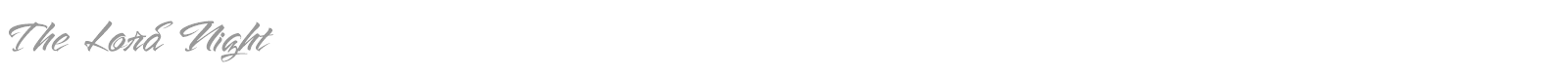 The Lord Night font preview